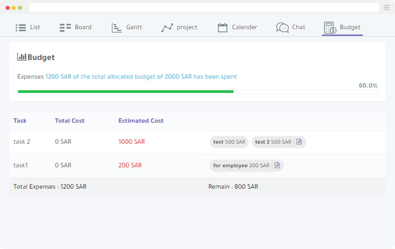 Budget Tracking